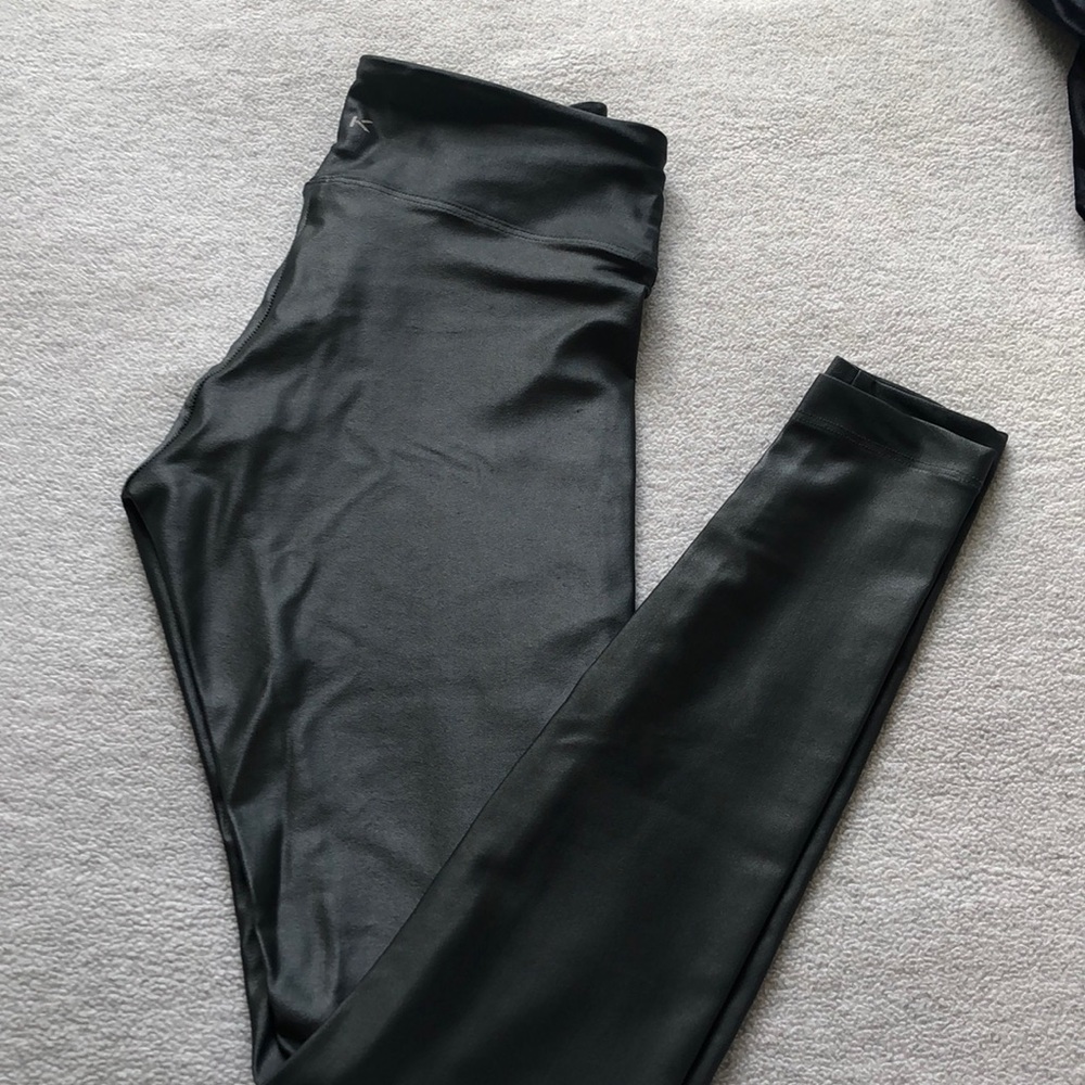 Koral gunmetal liquid leggings